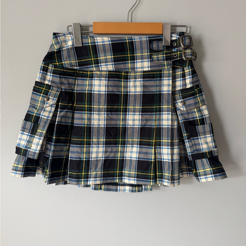 Ralph Lauren Plaid Skirt with Buckle Detail